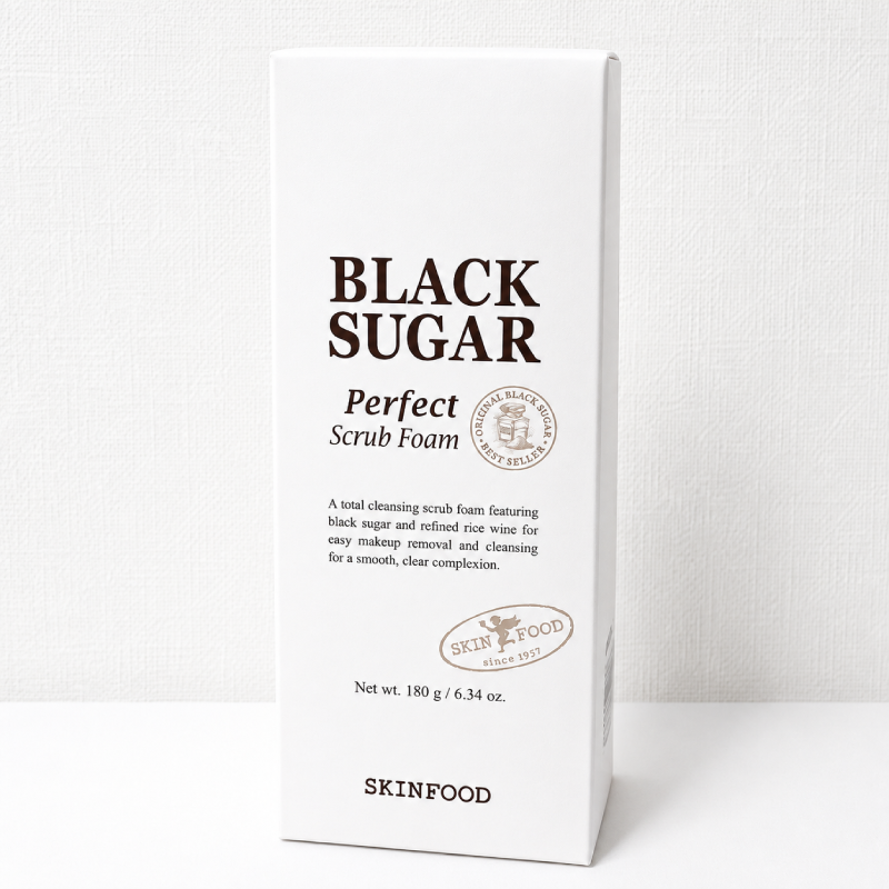 Skinfood Black Sugar Perfect Scrub Foam, 180 g  1 unit Made in korea