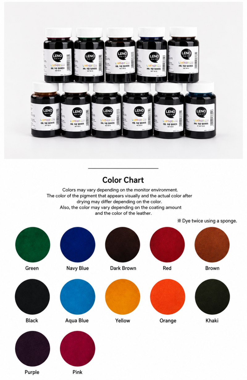 1000003381 Leno leather finishing Leathercraft Dye Black 100ML Made in korea
