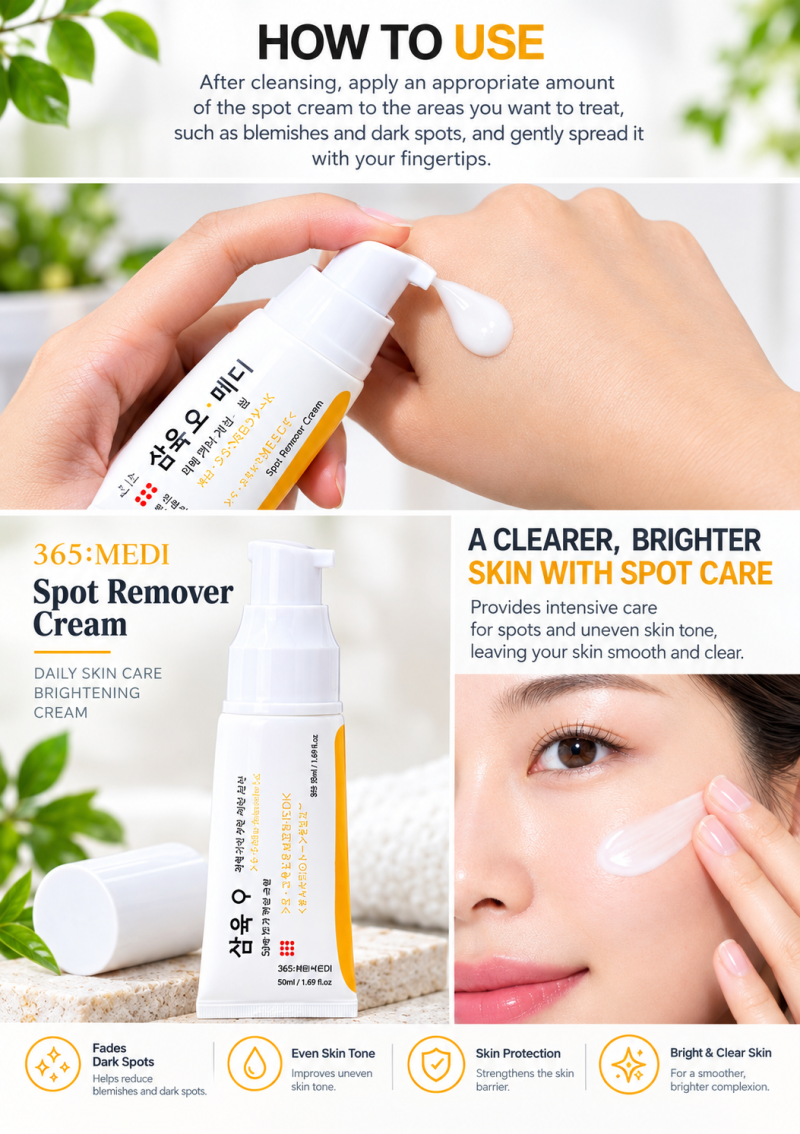 16217 (1) 365 Medi Whitening and Dark Spot Improvement Cream 50ml 1.6 oz 1 unit Made in korea k beauty