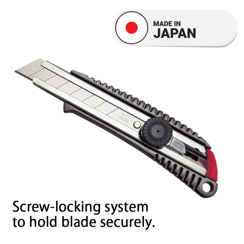 NT Cutter for Heavy Duty Cutting Knife Metal Screw Lock L-500GP Made in japan