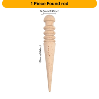 WUTA Leather Burnisher Wood Slicker Rounded Edge Burnishing Tool Smooth Leather Craft Tools